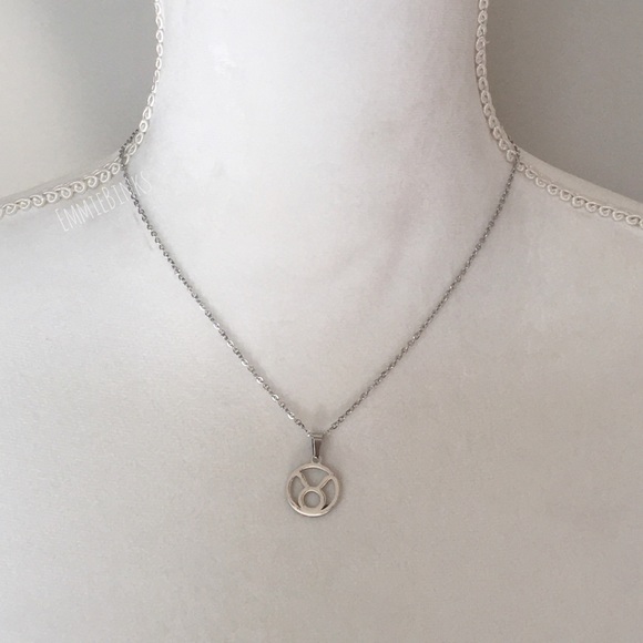 NWT Minimalist Taurus Zodiac Sign Stainless Steel Pendant Necklace ~ New Gift - Picture 7 of 11